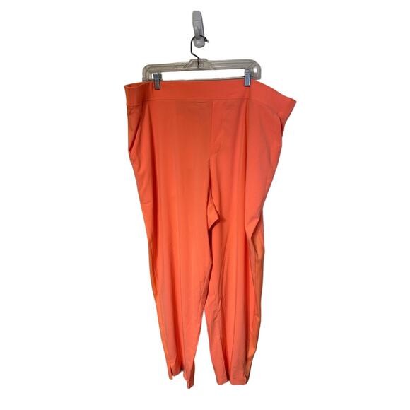 NWT Athleta Brooklyn Ankle Pant Plus Size 24 Bight Coral/Orange Active - Picture 2 of 8